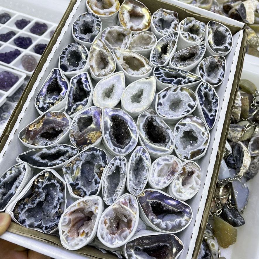 Healing Crystals Druzy Agate Crystal Geode Gift Box