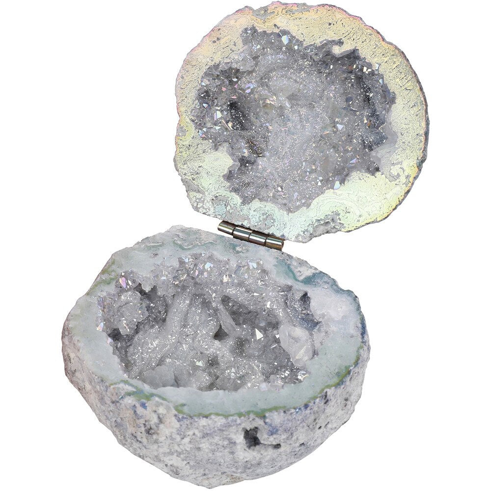 Natural Handmade Agate Geode Necklace Box