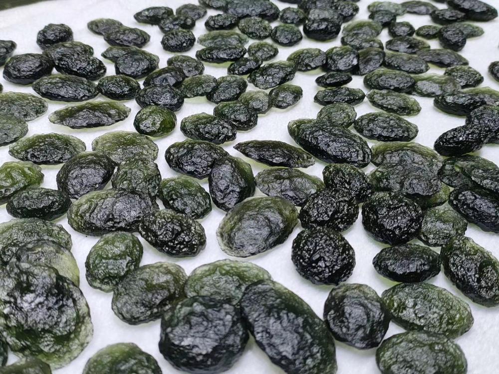 100% Natural Moldavite Czech Meteorite Crystal Geode