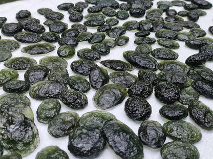 100% Natural Moldavite Czech Meteorite Crystal Geode