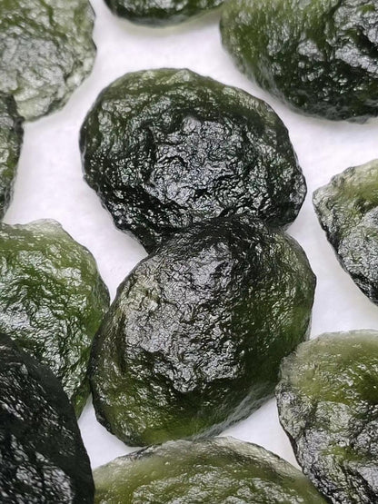 100% Natural Moldavite Czech Meteorite Crystal Geode