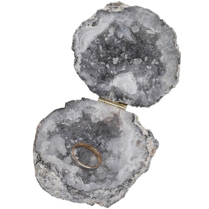 Natural Handmade Agate Geode Necklace Box