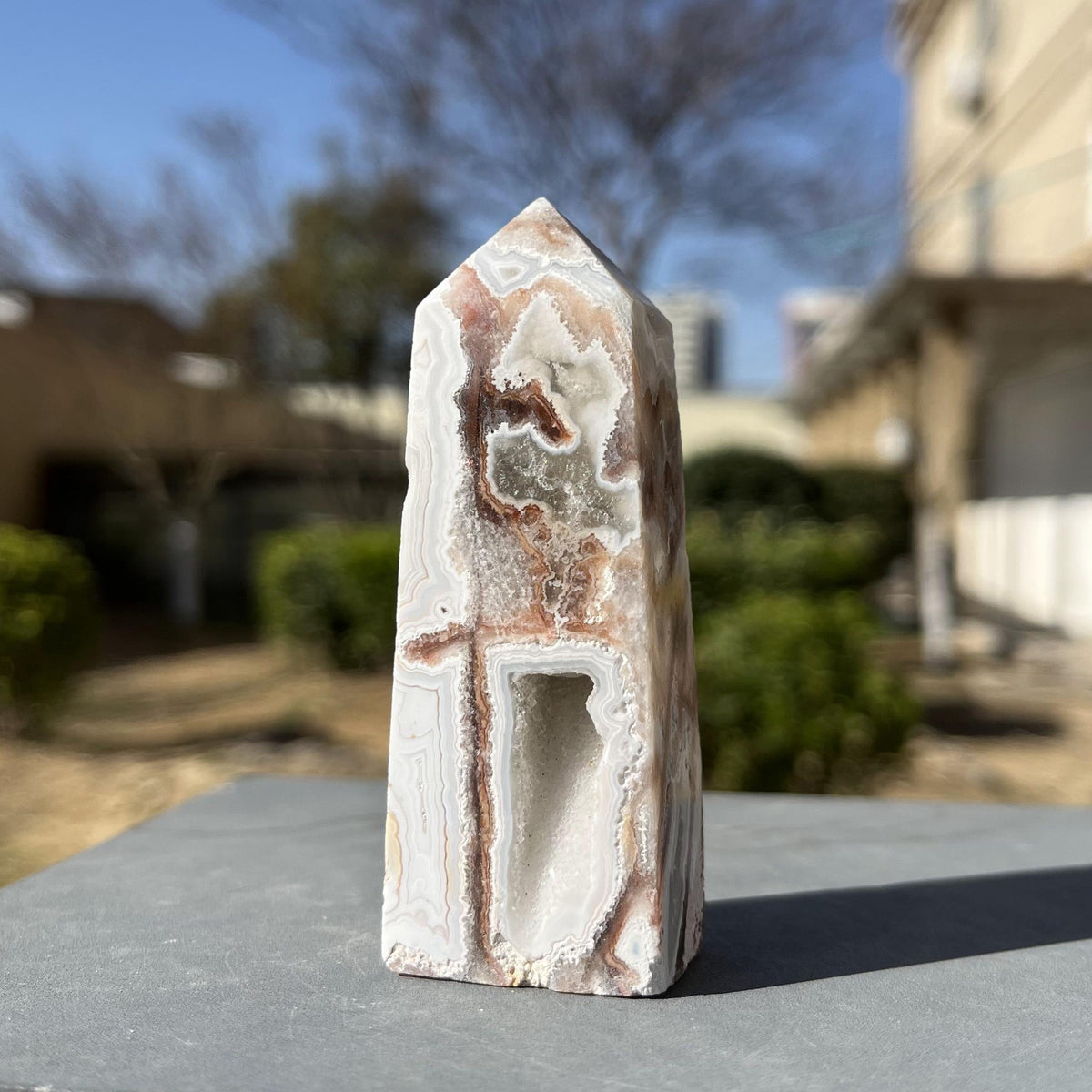 Natural Mexico Agate Towers Druzy Crystal Quartz
