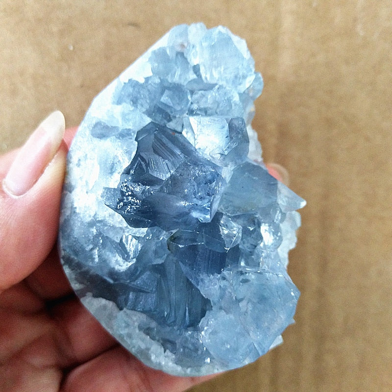 100% Natural Celestine Geode Crystal Stone