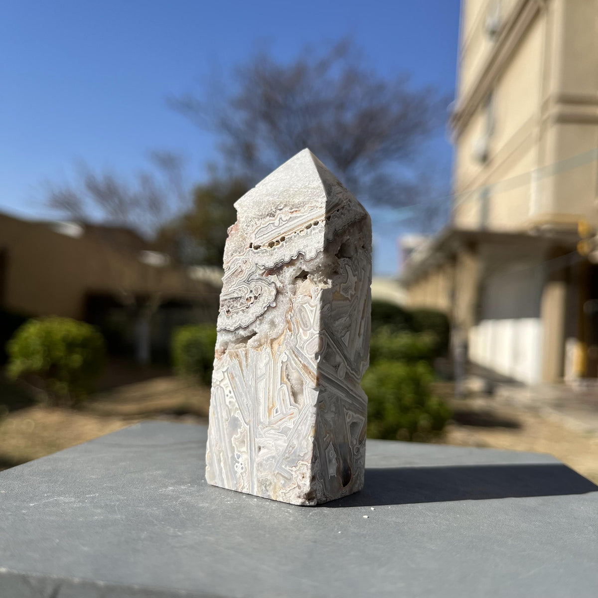 Natural Mexico Agate Towers Druzy Crystal Quartz