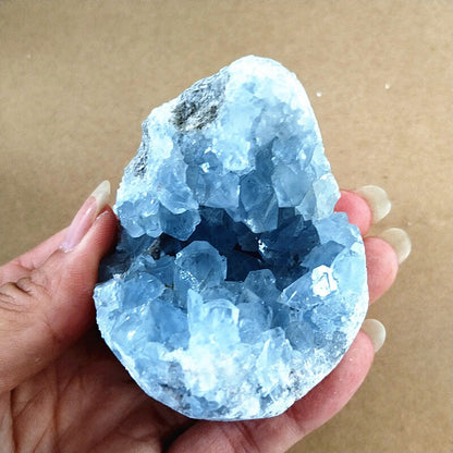 100% Natural Celestine Geode Crystal Stone