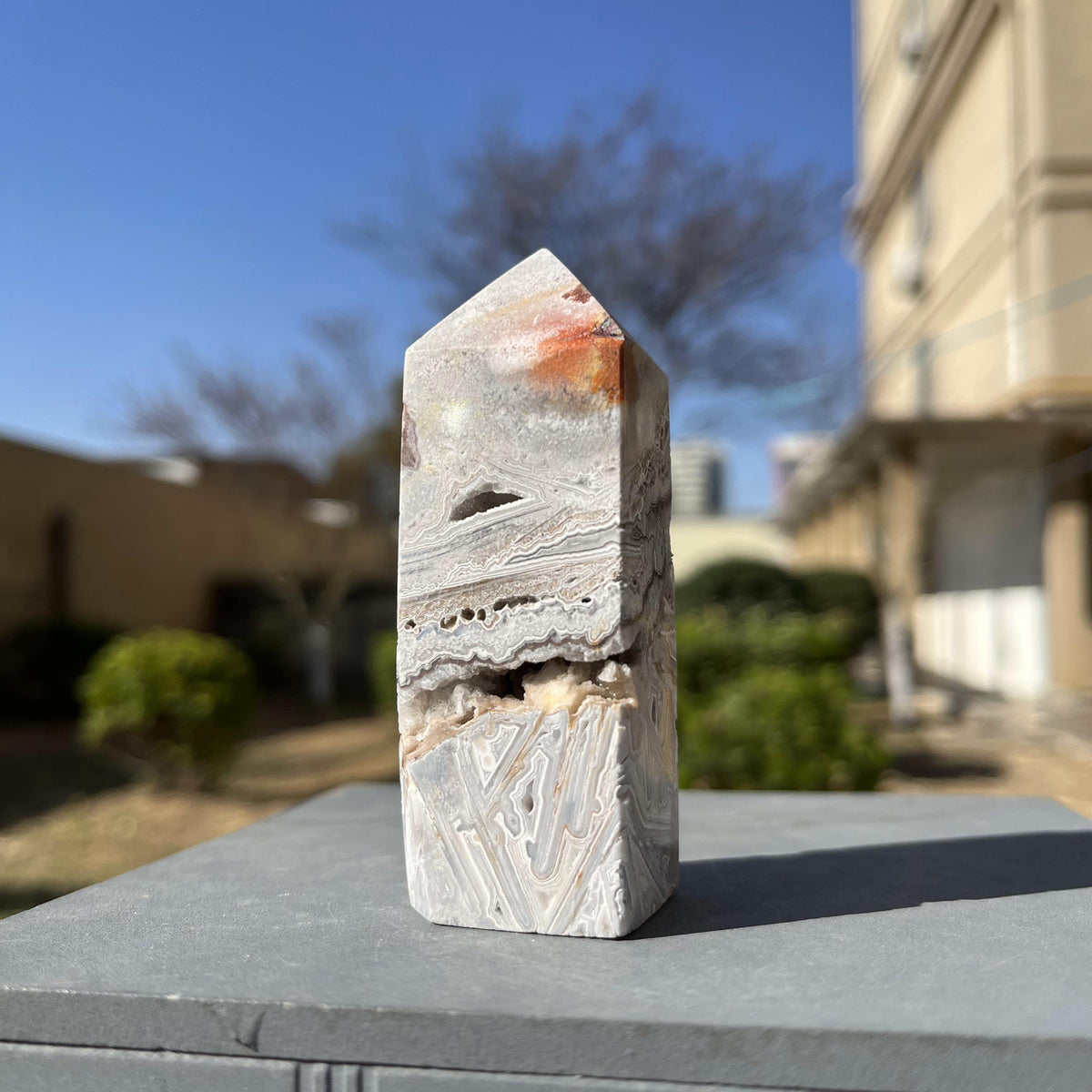Natural Mexico Agate Towers Druzy Crystal Quartz