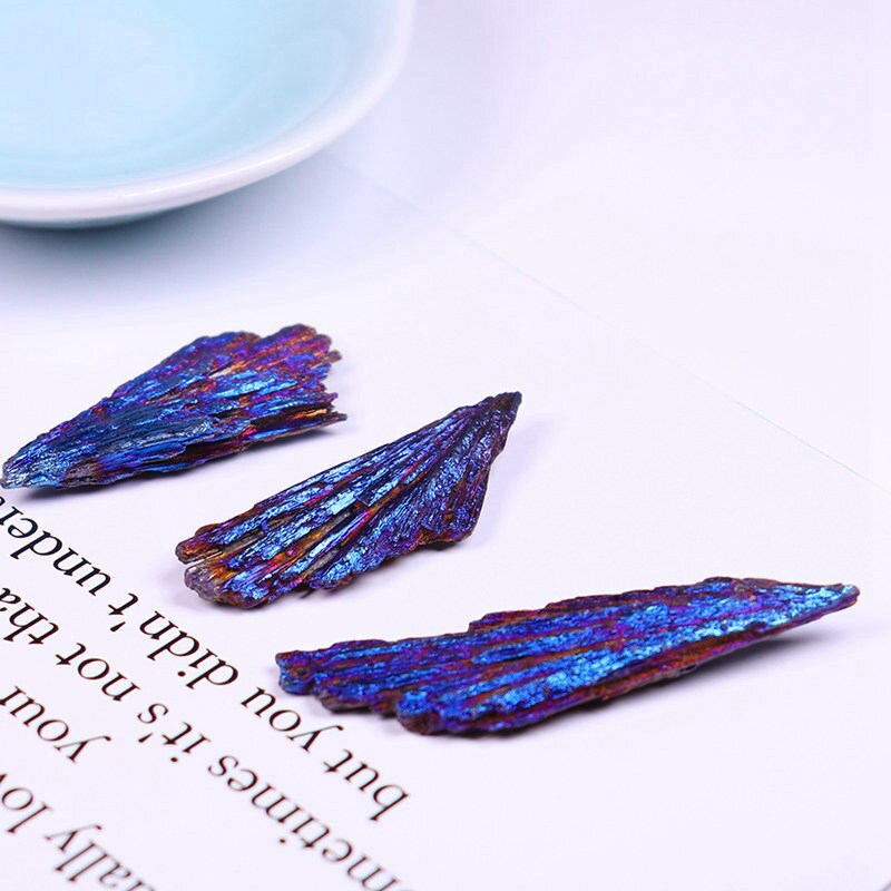 Natural Rainbow Kyanite Titanium Peacock Crystal