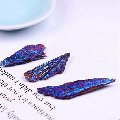 Natural Rainbow Kyanite Titanium Peacock Crystal