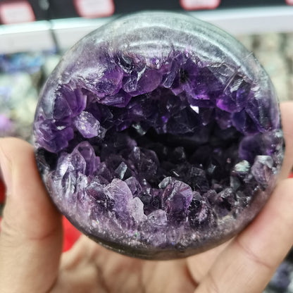 1pc Natural crystals Brazil Amethyst Geode Agate Spheres