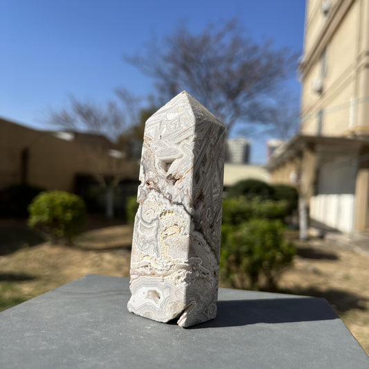 Natural Mexico Agate Towers Druzy Crystal Quartz