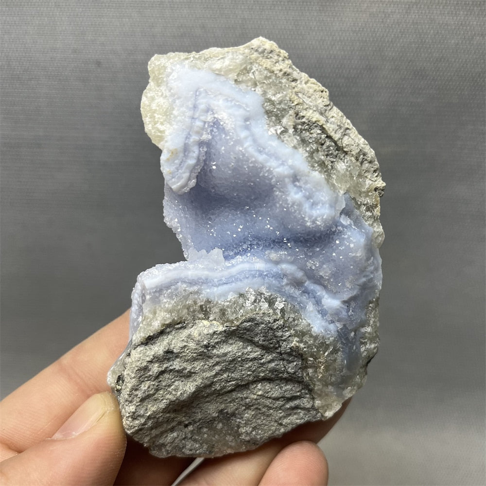 100% Natural Blue Lace Agate Crystal Geodes