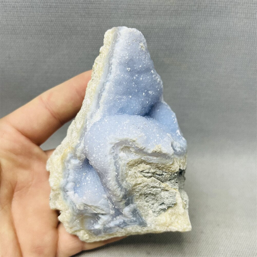 100% Natural Blue Lace Agate Crystal Geodes
