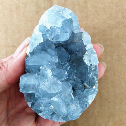 100% Natural Celestine Geode Crystal Stone