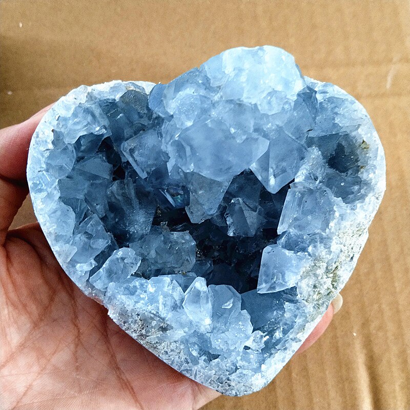 100% Natural Celestine Geode Crystal Stone