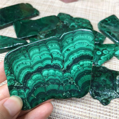 Natural Malachite Slice Crystal Geodes