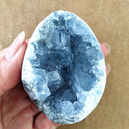100% Natural Celestine Geode Crystal Stone