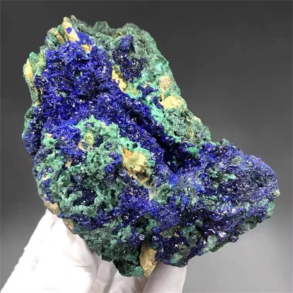 Natural Azurite Malachite Geode