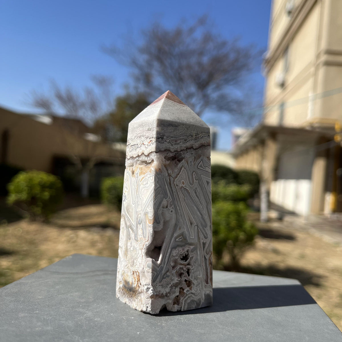 Natural Mexico Agate Towers Druzy Crystal Quartz