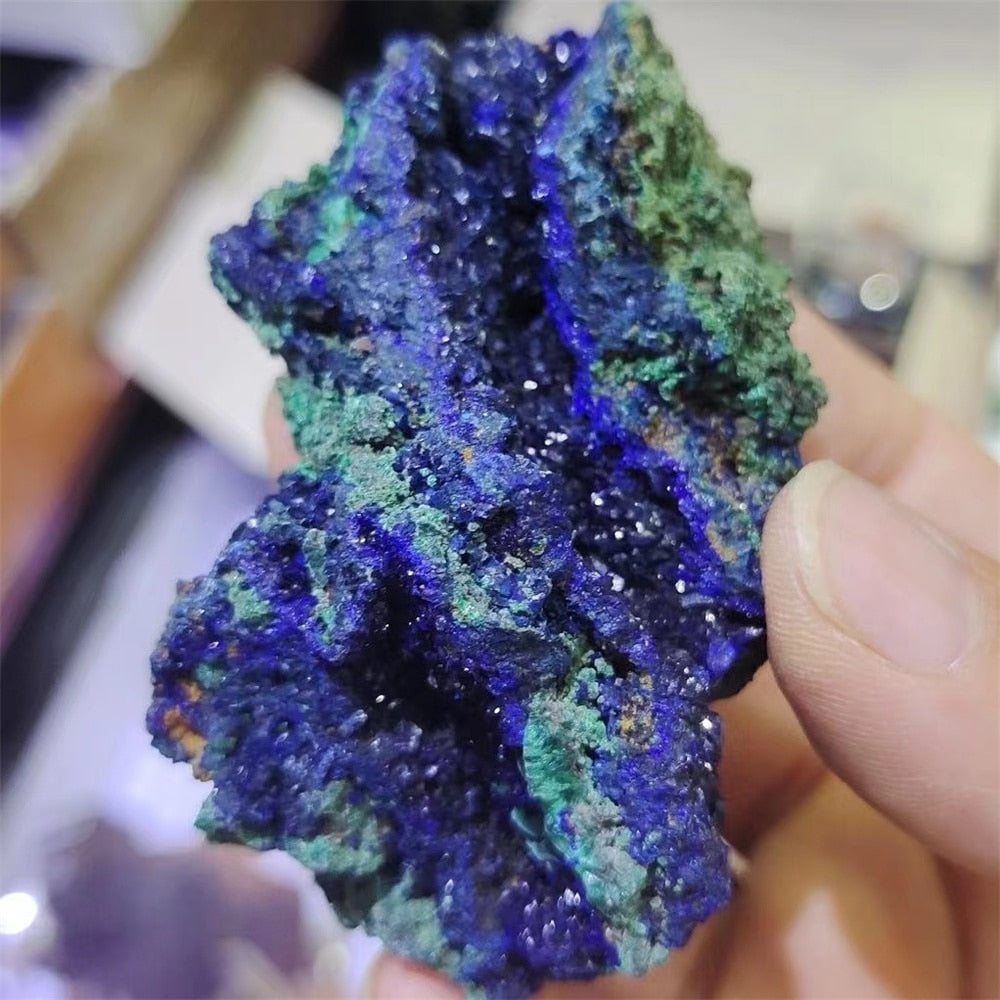 Natural Azurite Malachite Geode