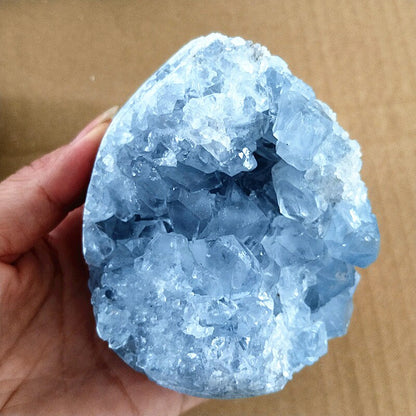 100% Natural Celestine Geode Crystal Stone