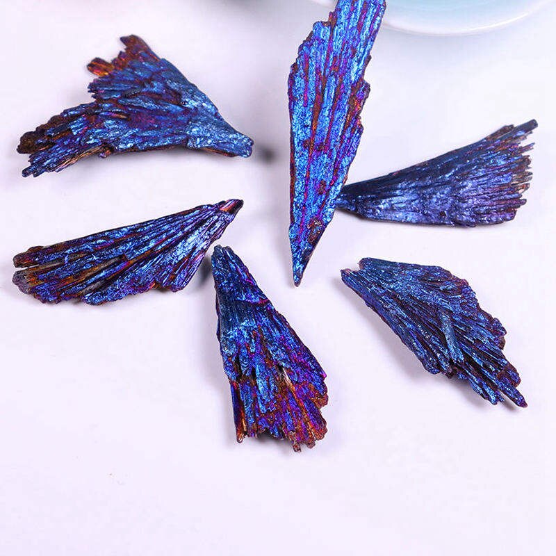 Natural Rainbow Kyanite Titanium Peacock Crystal