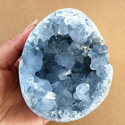 100% Natural Celestine Geode Crystal Stone