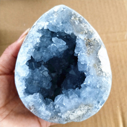 100% Natural Celestine Geode Crystal Stone