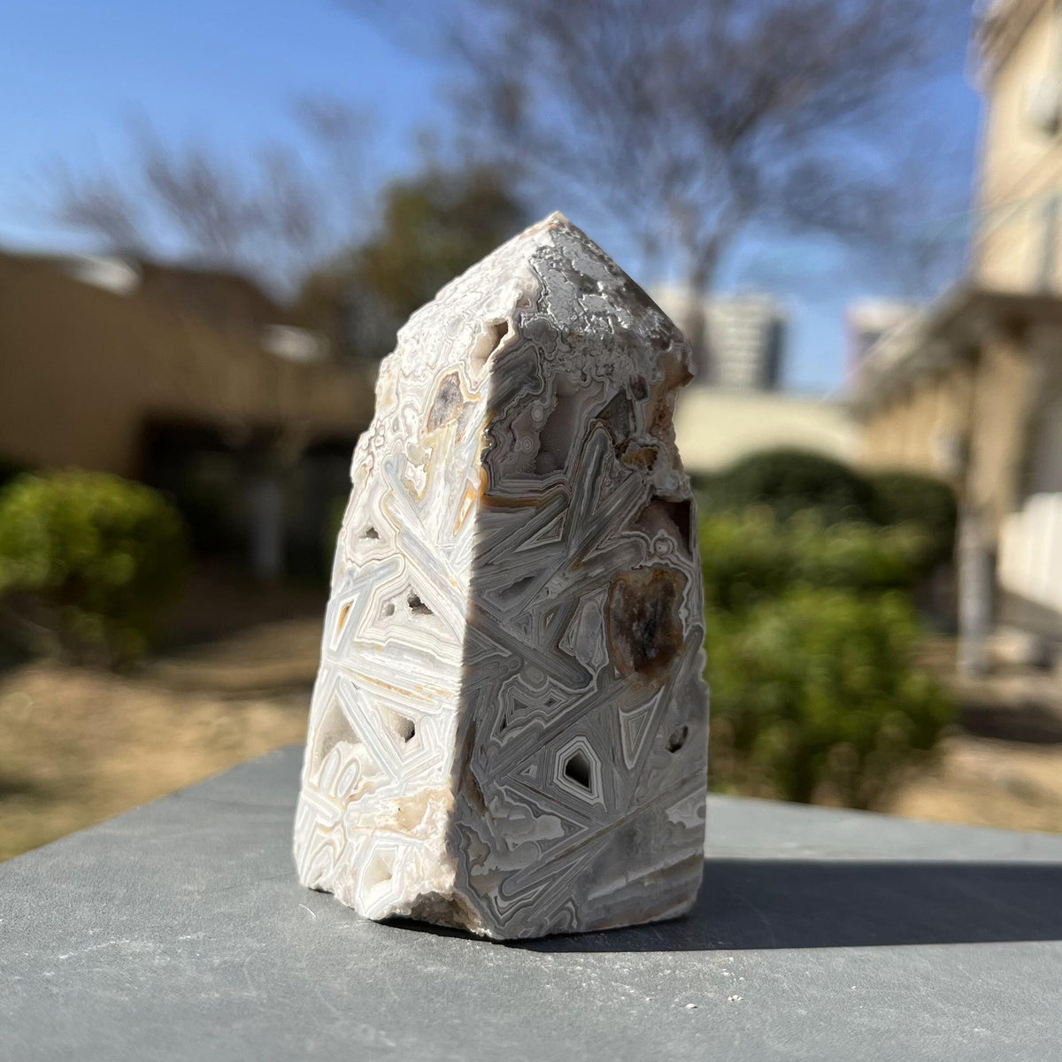 Natural Mexico Agate Towers Druzy Crystal Quartz
