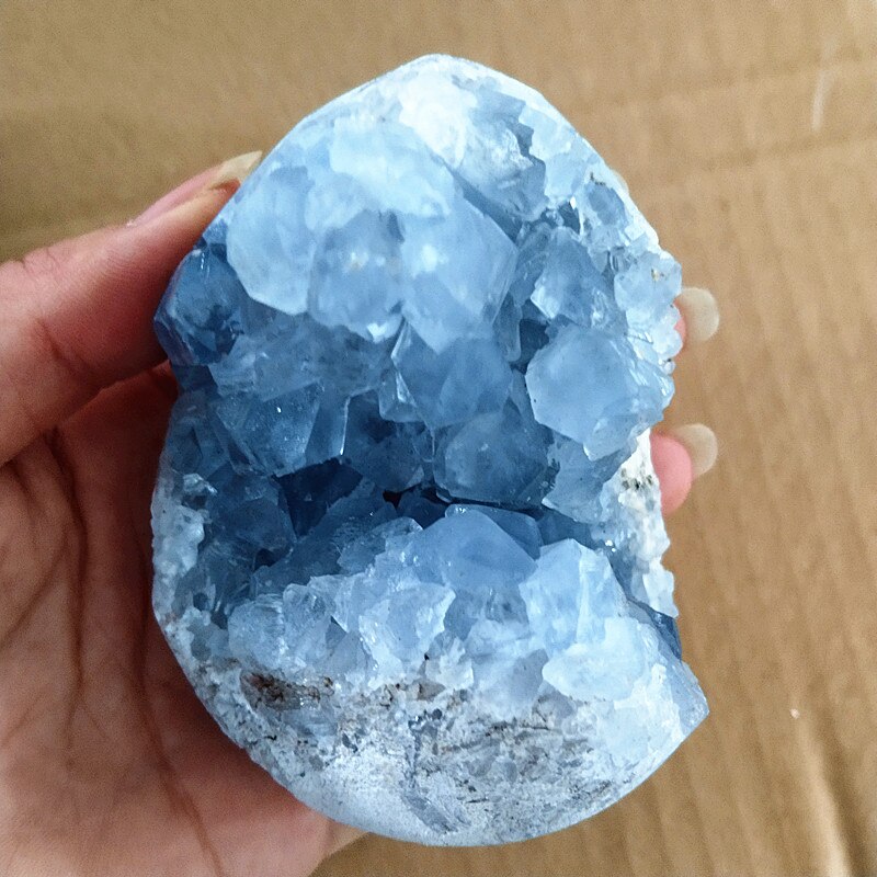 100% Natural Celestine Geode Crystal Stone