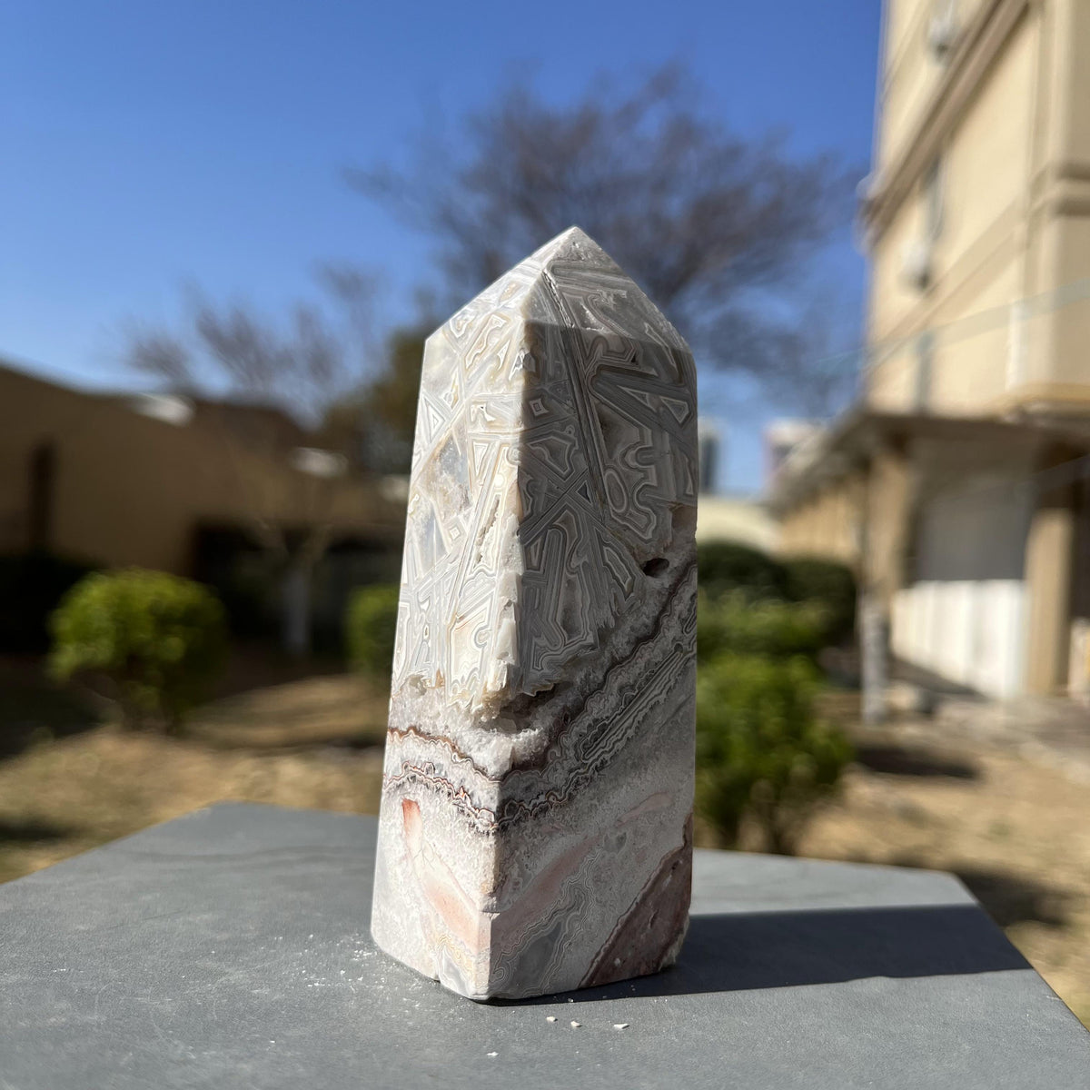 Natural Mexico Agate Towers Druzy Crystal Quartz