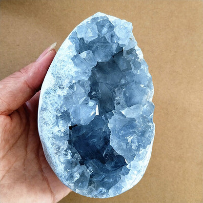 100% Natural Celestine Geode Crystal Stone