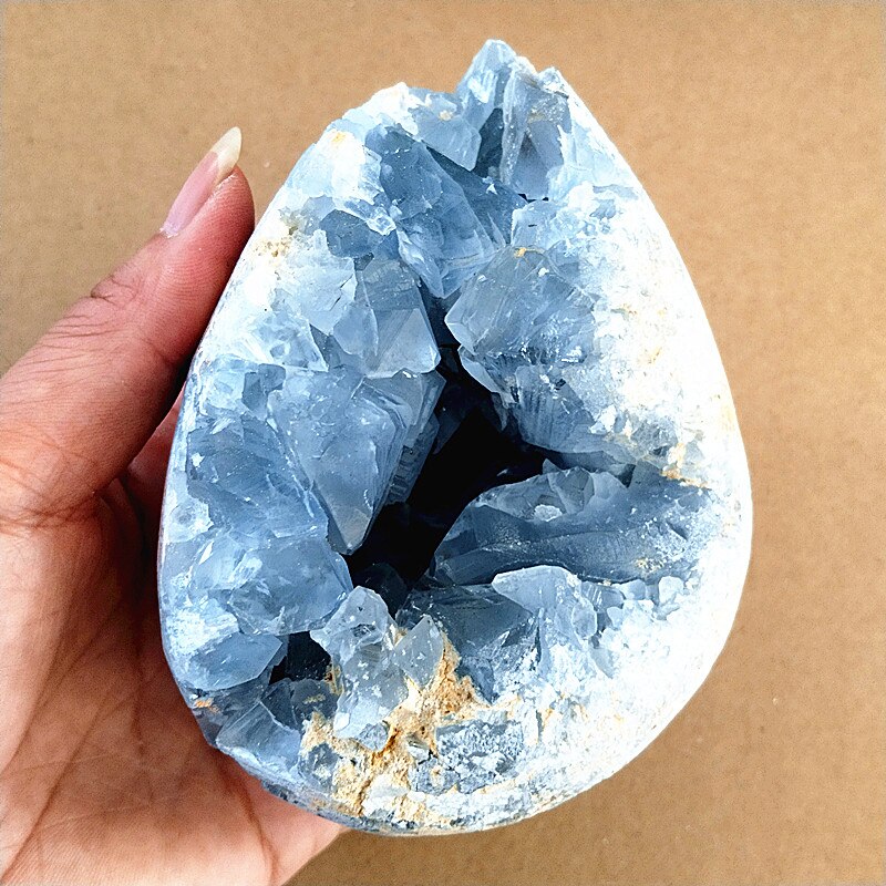 100% Natural Celestine Geode Crystal Stone