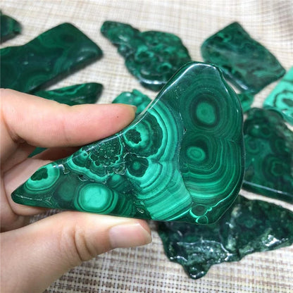 Natural Malachite Slice Crystal Geodes