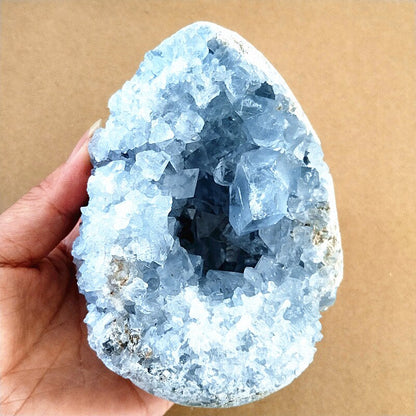 100% Natural Celestine Geode Crystal Stone