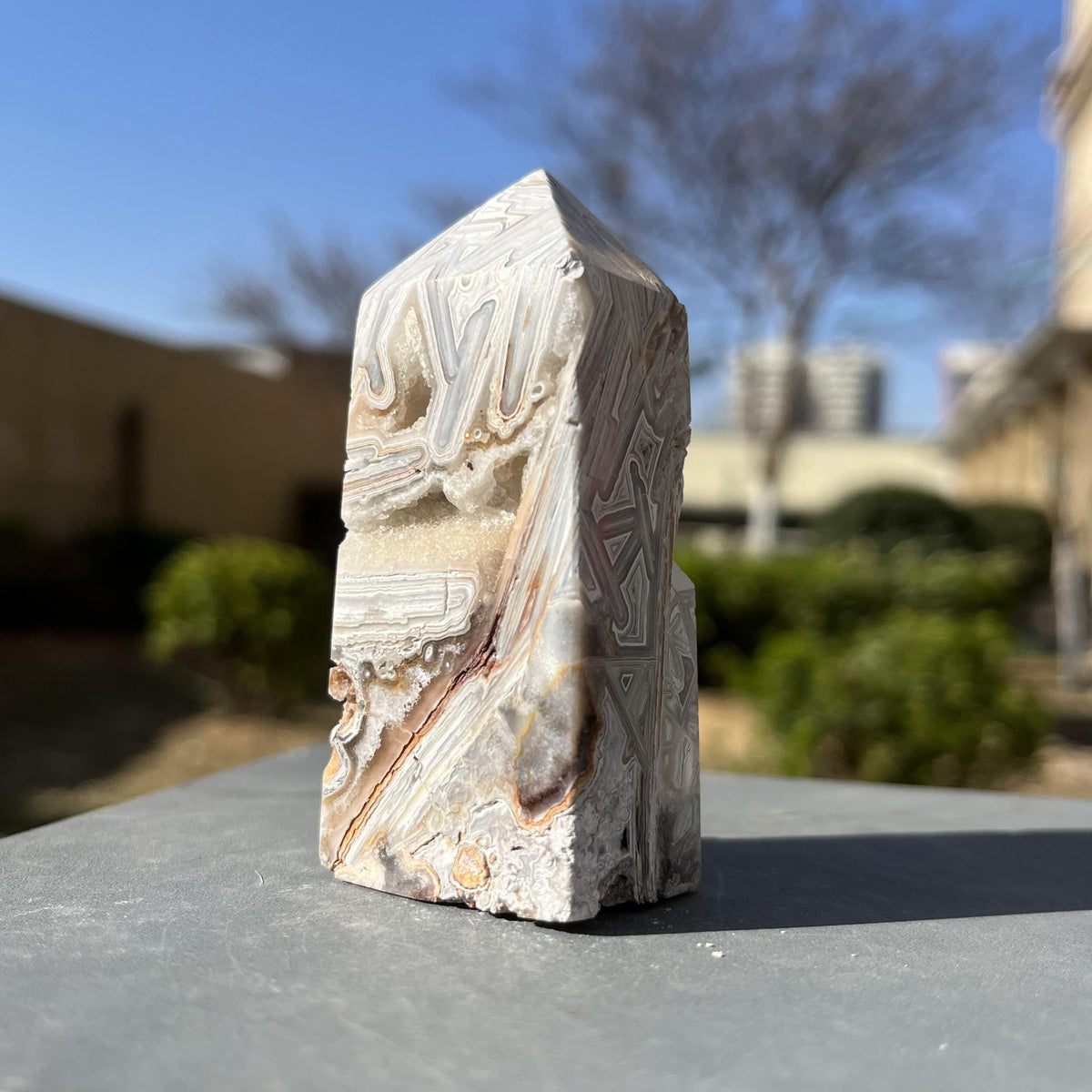 Natural Mexico Agate Towers Druzy Crystal Quartz