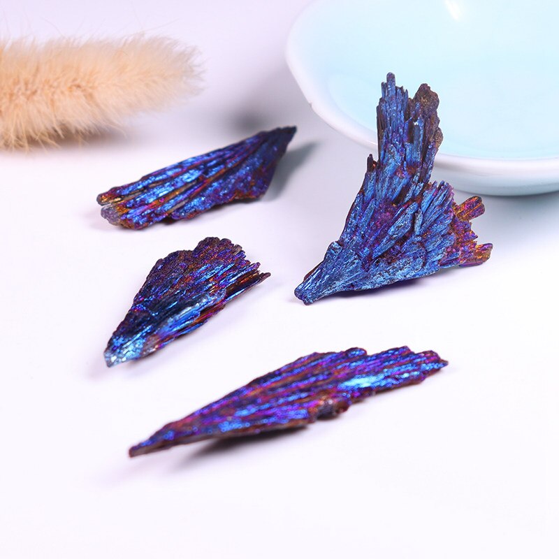 Natural Rainbow Kyanite Titanium Peacock Crystal