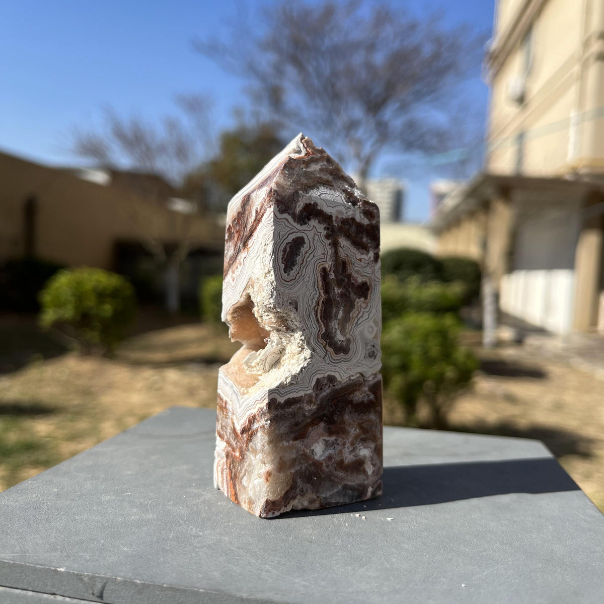 Natural Mexico Agate Towers Druzy Crystal Quartz
