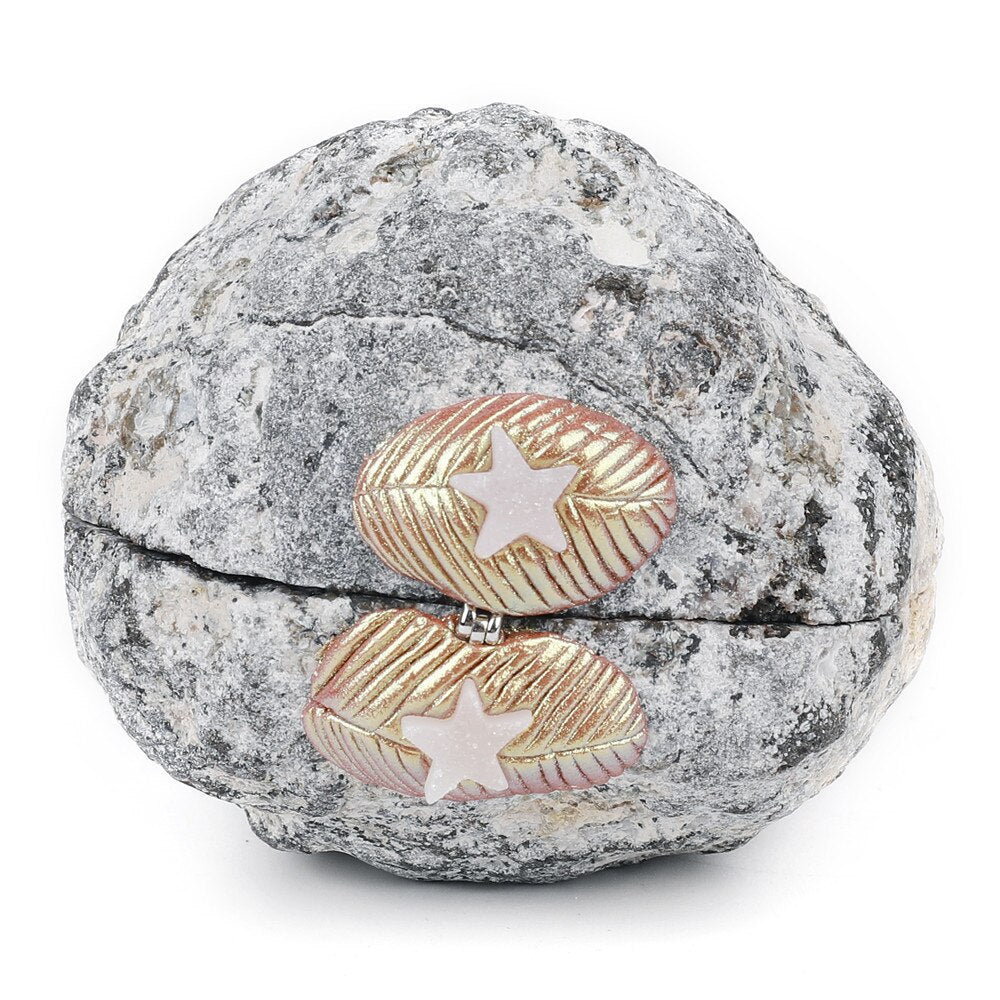 Natural Agate Geode Rough Quartz Ring Box