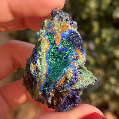 Natural Azurite Malachite Geode