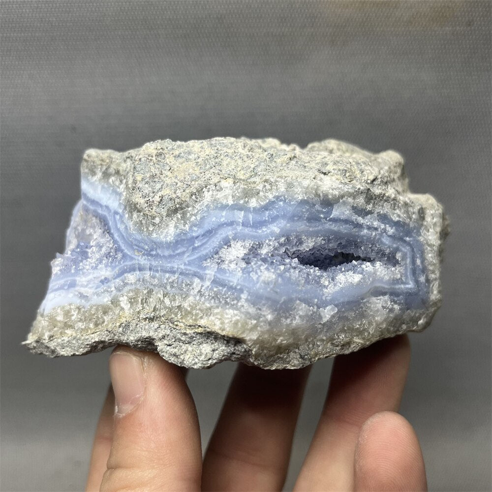 100% Natural Blue Lace Agate Crystal Geodes