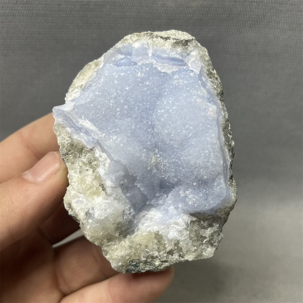 100% Natural Blue Lace Agate Crystal Geodes