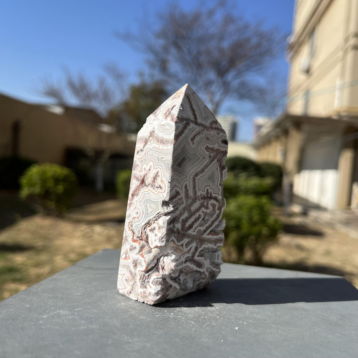Natural Mexico Agate Towers Druzy Crystal Quartz